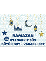 Ramazan Sarkıt Süs 6 Lı Altın Yaldızlı